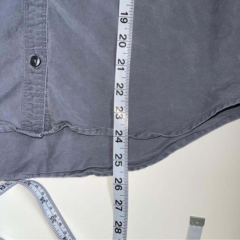 Abercrombie & Fitch Blue Gray Button Down Utility Shirt Xsmall Women’s - Picture 7 of 10